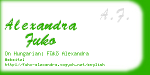 alexandra fuko business card