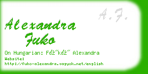 alexandra fuko business card